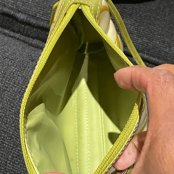 Coach wristlet green and cream - Picture 5 of 7